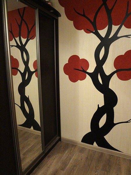 Дерево на стене своими руками: фото дизайнов, процесс отделки