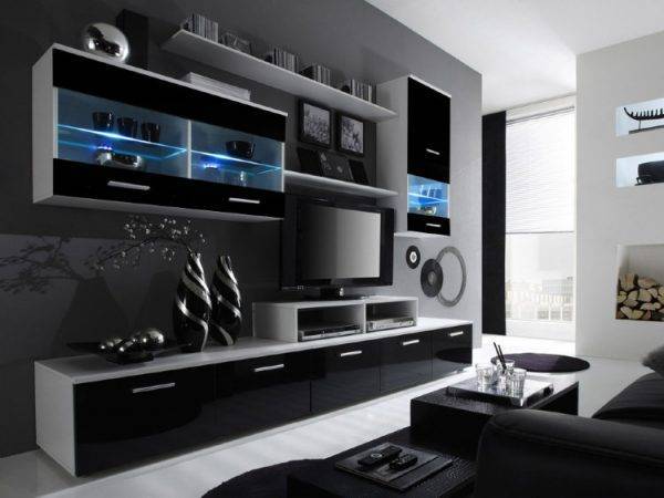 70 современных стенок-горок в гостиную: новинки с фото