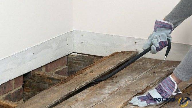 Демонтаж деревянного пола: технология демонтажа старых деревянных полов