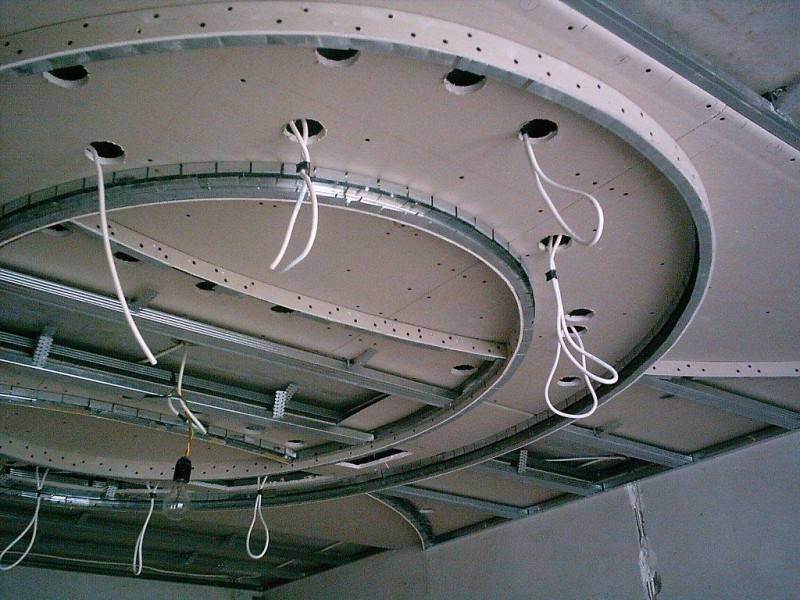 Фото потолков из гипсокартона с подсветкой