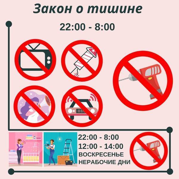 Закон о тишине во владимирской области 2022: официальный текст, режим, время, до скольки можно шуметь, сверлить, слушать музыку