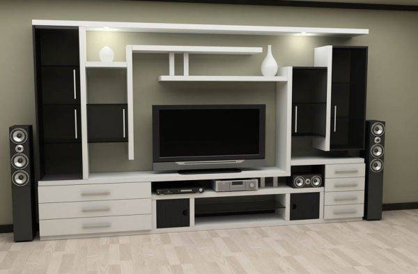 70 современных стенок-горок в гостиную: новинки с фото