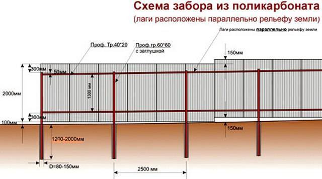 Забор из поликарбоната своими руками: пошаговые инструкции и фото к ним