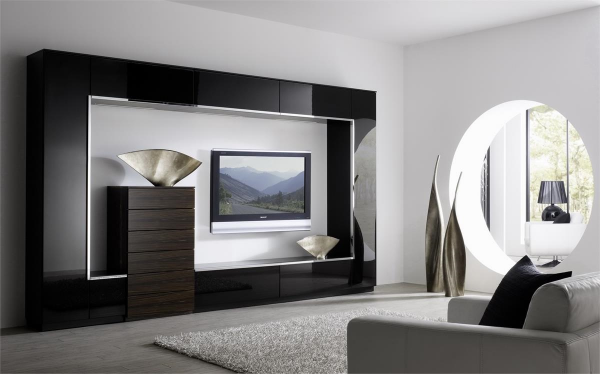 70 современных стенок-горок в гостиную: новинки с фото