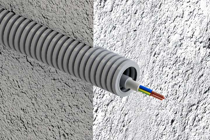 Гофра для электропроводки: виды, характеристики и инструкция по монтажу