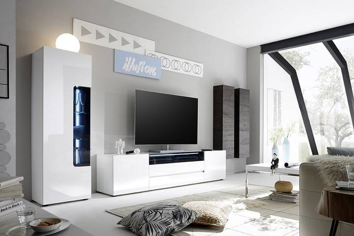 70 современных стенок-горок в гостиную: новинки с фото