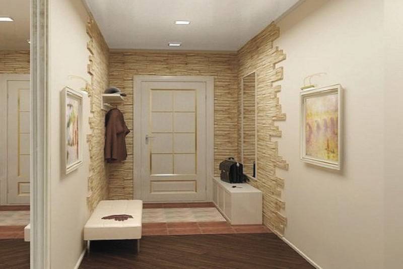 Искусственный камень в интерьере прихожей, кухни, спальни, лоджии: фото + инструкция по декорированию стен