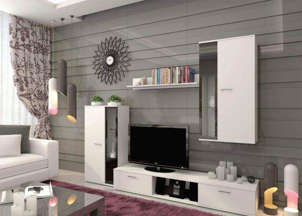 70 современных стенок-горок в гостиную: новинки с фото