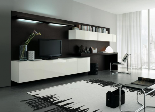 70 современных стенок-горок в гостиную: новинки с фото