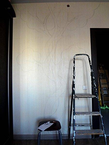 Дерево на стене своими руками: фото дизайнов, процесс отделки