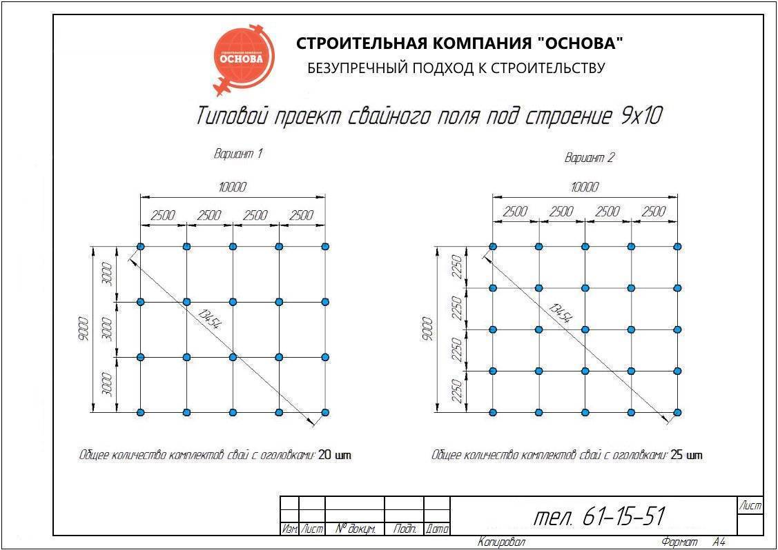 Калькулятор свайного и столбчатого фундамента, онлайн расчет