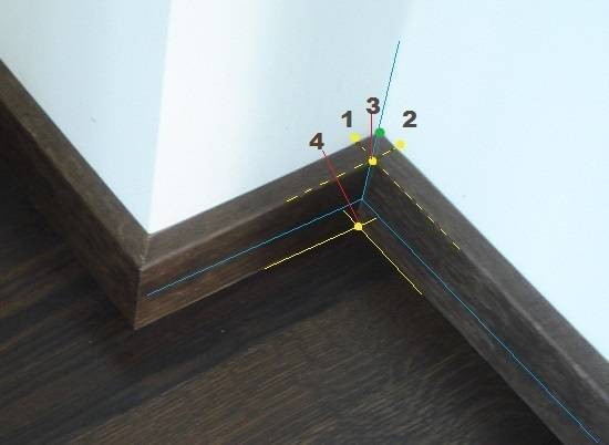 Как сделать угол на потолочном плинтусе?