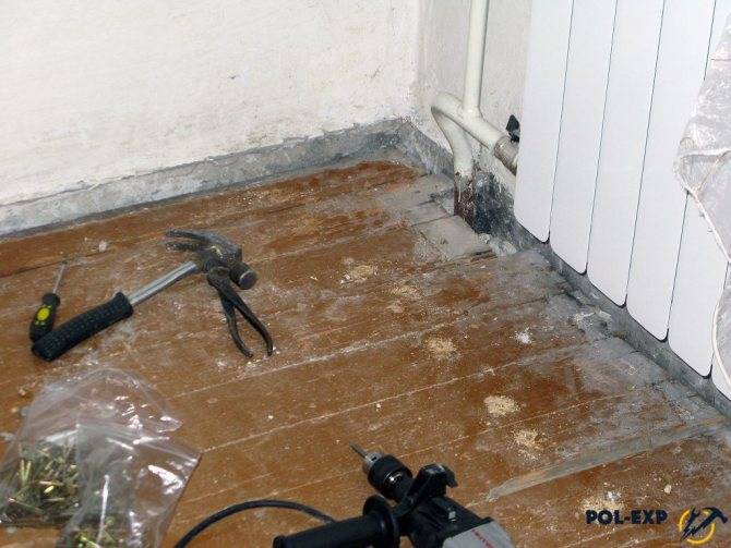 Демонтаж деревянного пола: технология демонтажа старых деревянных полов