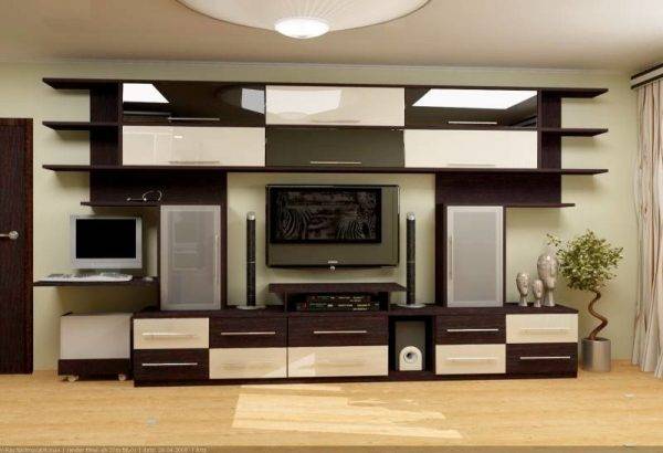 70 современных стенок-горок в гостиную: новинки с фото