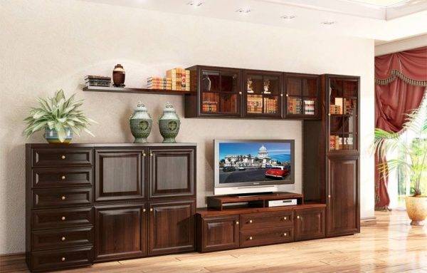 70 современных стенок-горок в гостиную: новинки с фото