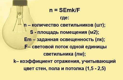 Расчет светодиодного освещения в помещении: нормы освещенности