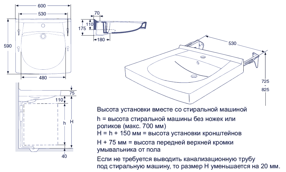 Раковина над стиральной машиной (65 фото) - виды и модели, как установить
