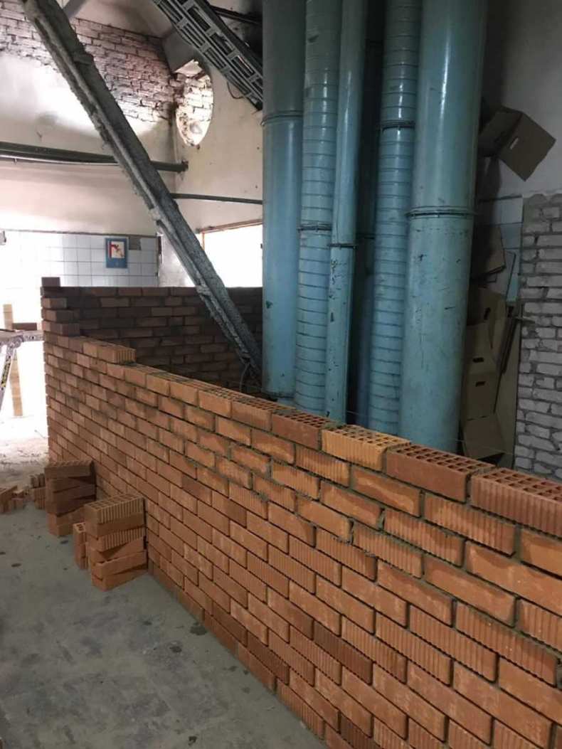 Возведение внутренних стен