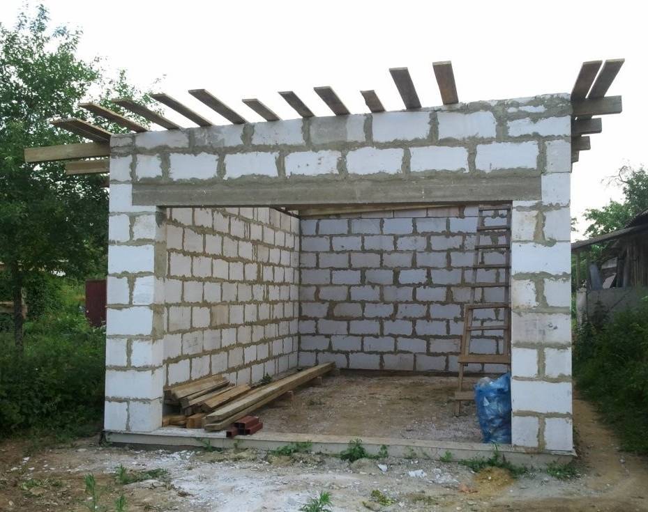 Гараж из пеноблоков своими руками (+чертежи)